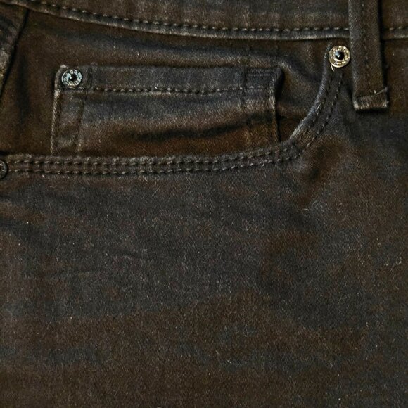 Levis Signature Levi Strauss High-Rise Ankle Skinny Jeans Black Womens Size 14 - Picture 6 of 8